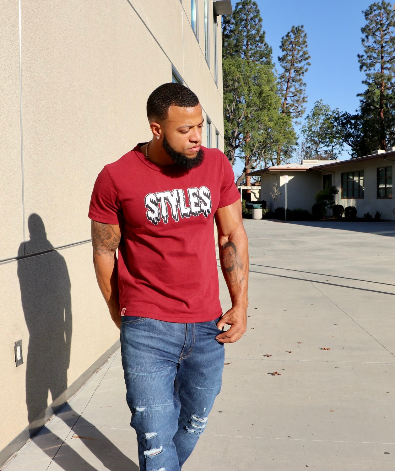 Cranberry "RED" Embroidered T-Shirt image 6
