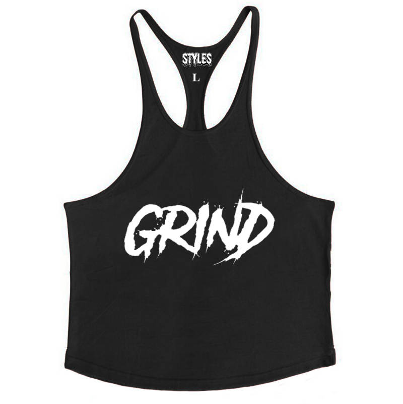 Black "GRIND" Stringer Tank top image 1