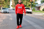 Red Embroidered Crewneck image 0
