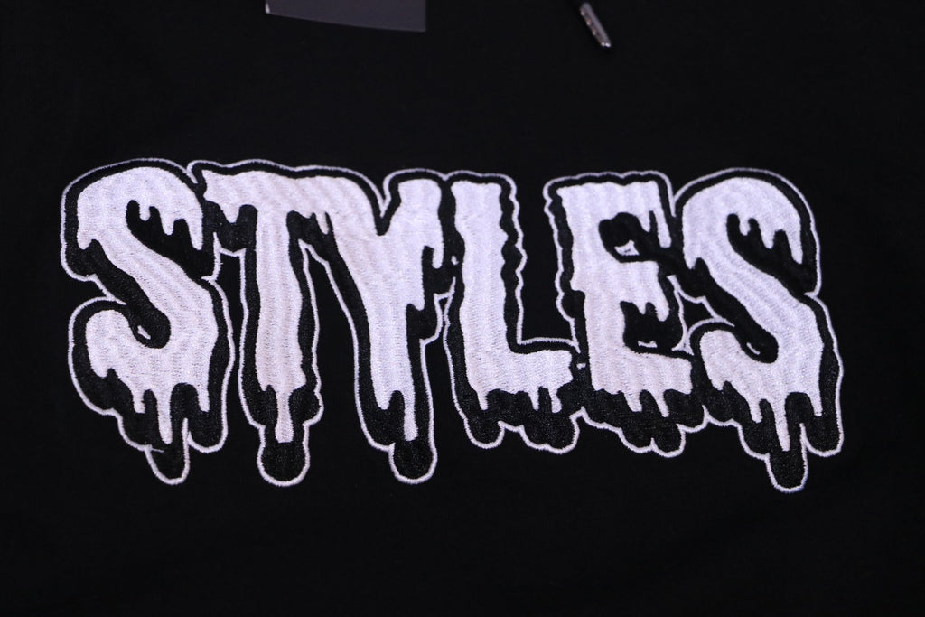 Black Embroidered  Hoodie image 7