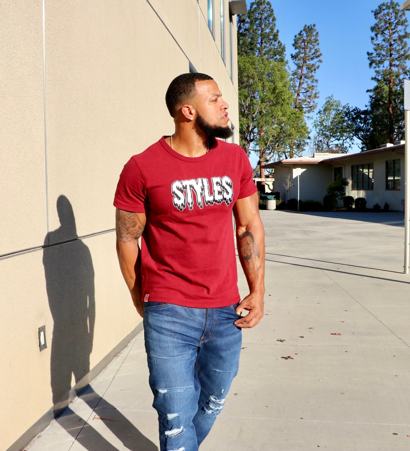 Cranberry "RED" Embroidered T-Shirt image 5