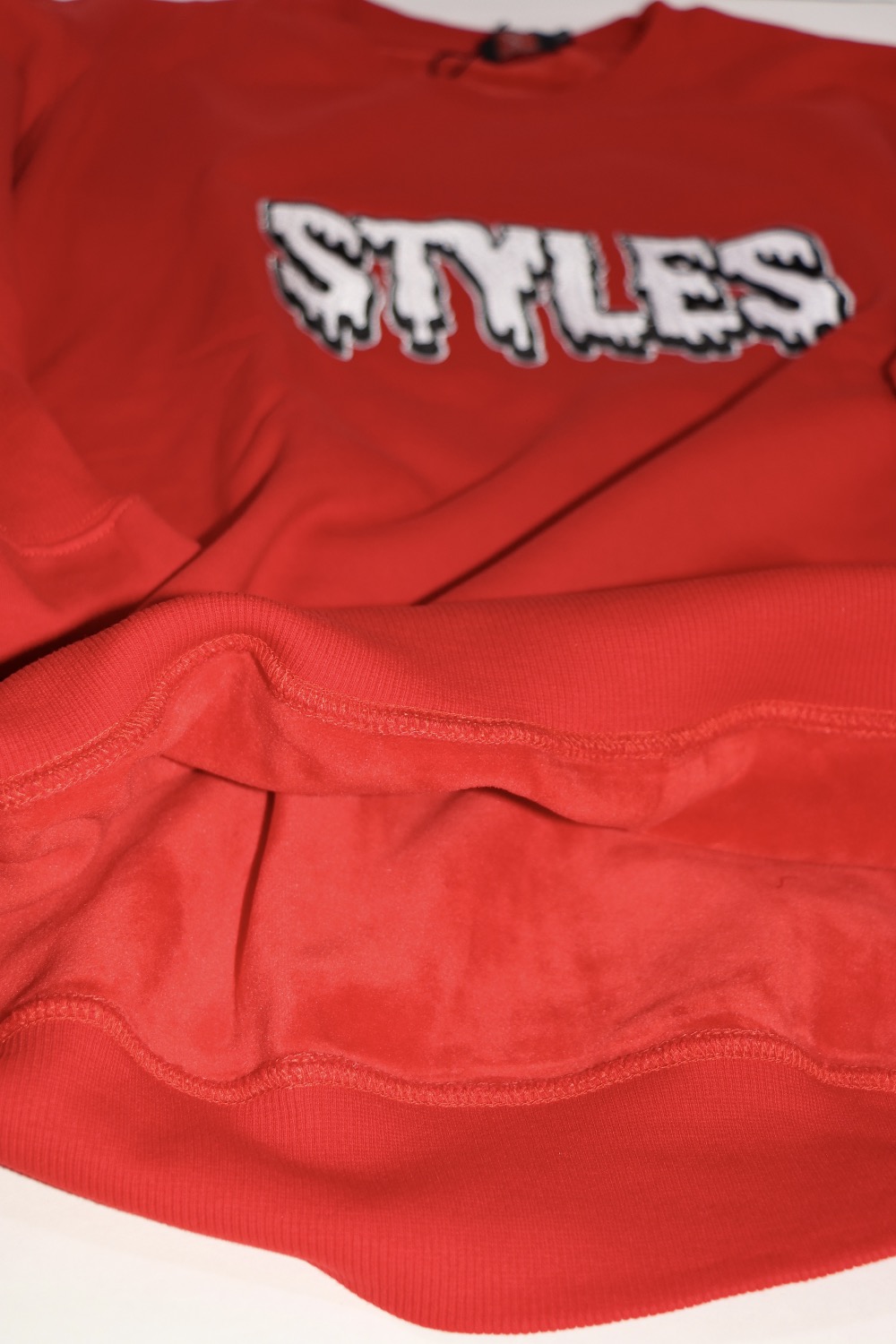 Red Embroidered Crewneck image 8