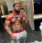 Red "GRIND" Stringer Tank Top image 1