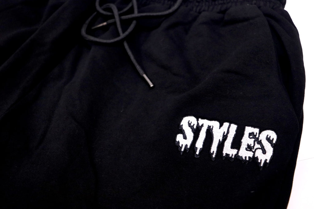 Black Embroidered Shorts image 5