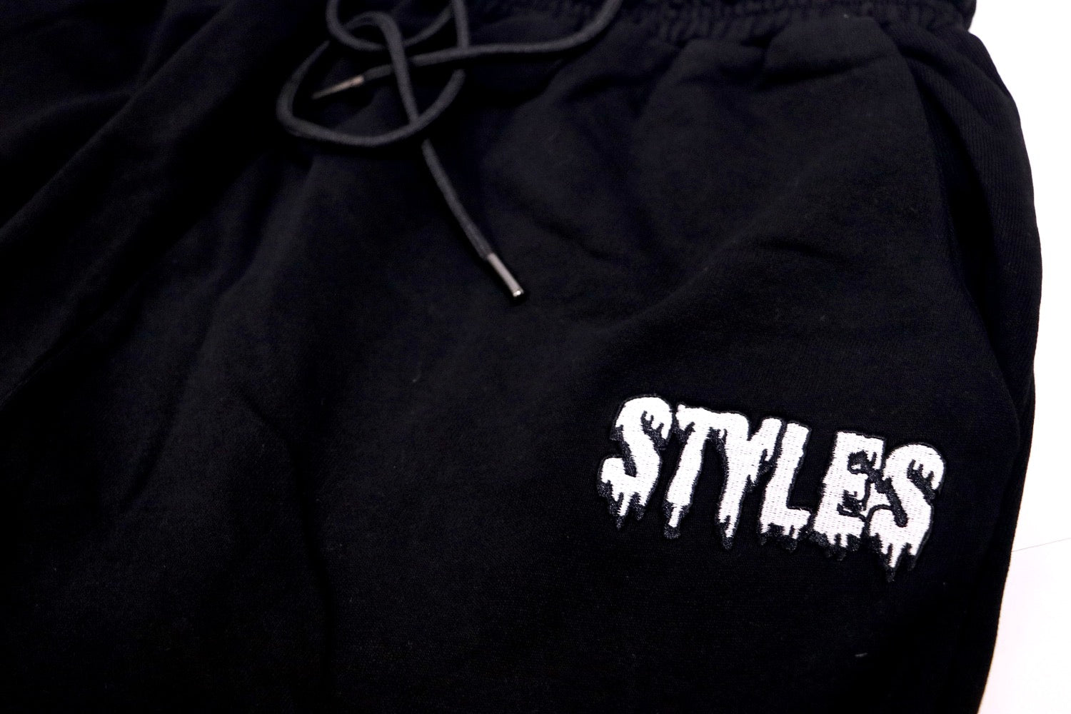Black Embroidered Shorts image 5
