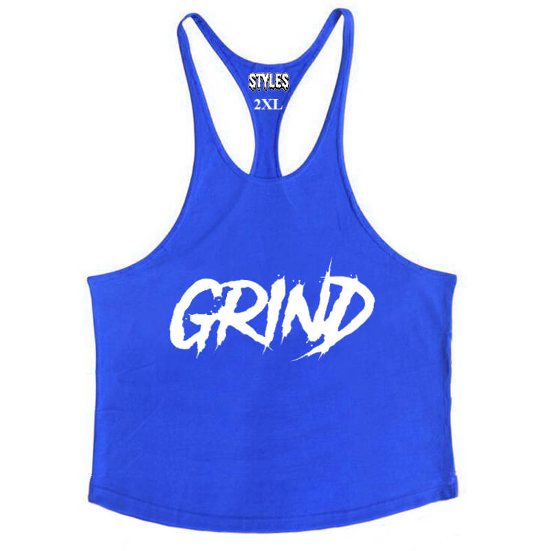Blue "GRIND" Stringer Tank top image 1