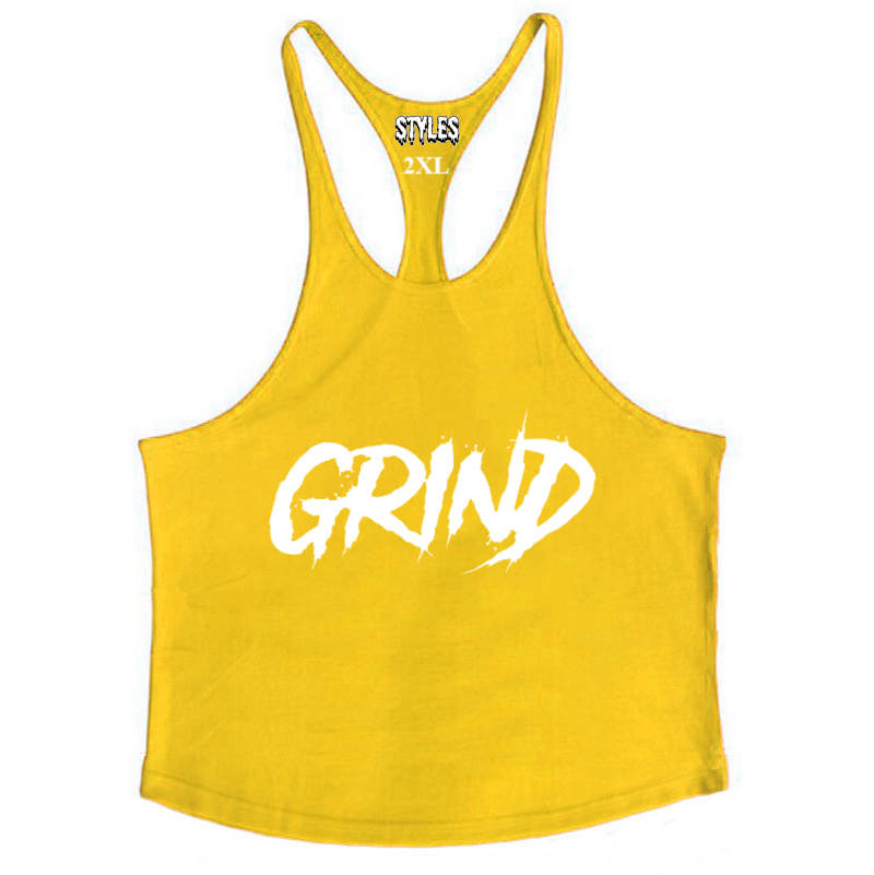 Yellow "GRIND" Stringer Tank top image 1