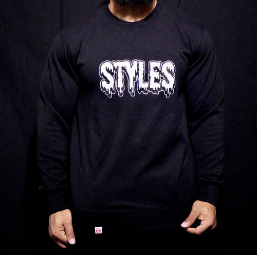 Black Embroidered  Crewneck image 1