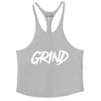 Gray "GRIND" Stringer Tank Top image 0