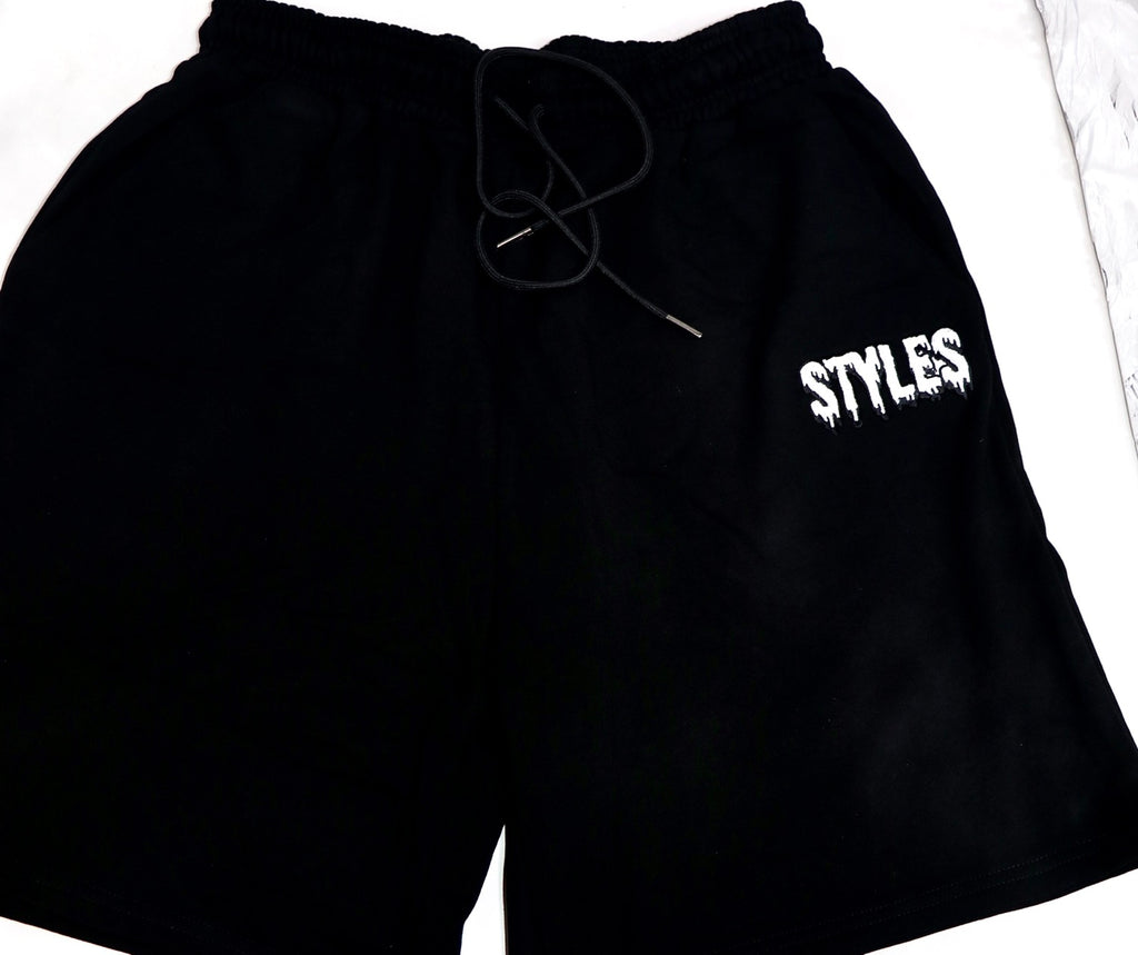 Black Embroidered Shorts image 2
