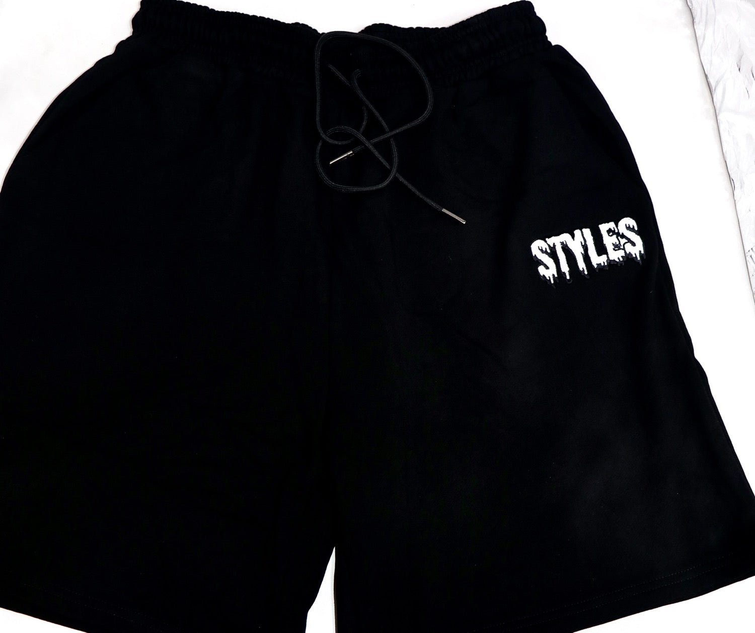 Black Embroidered Shorts image 2