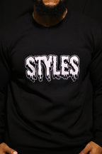 Black Embroidered  Crewneck image 5