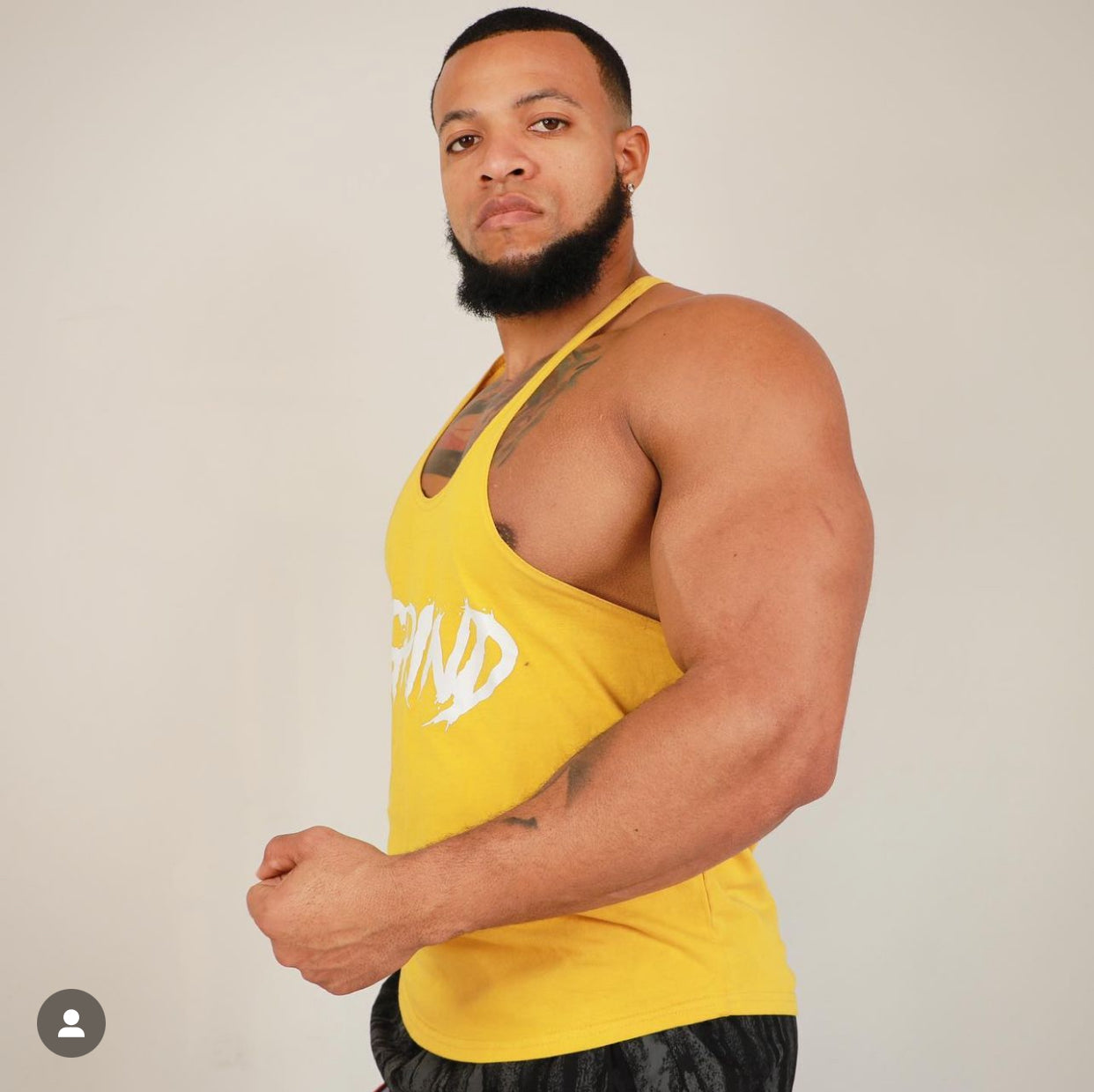 Yellow "GRIND" Stringer Tank top image 0