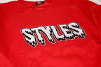 Red Embroidered Crewneck image 7
