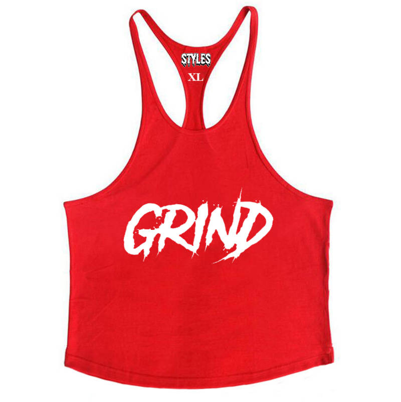 Red "GRIND" Stringer Tank Top image 6