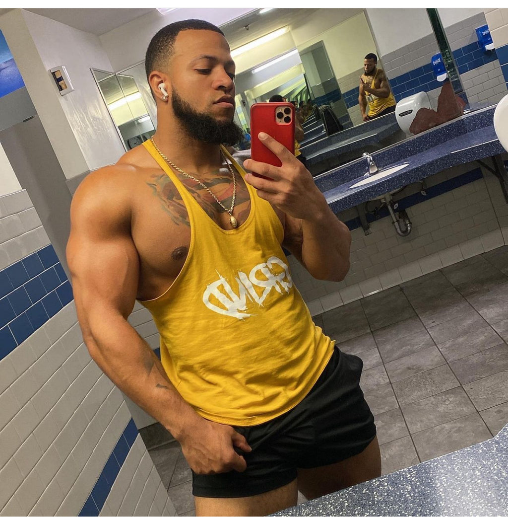 Yellow "GRIND" Stringer Tank top image 6