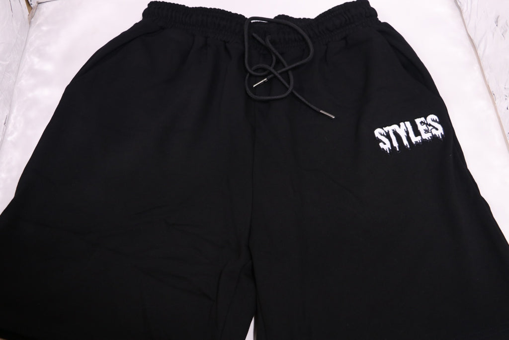 Black Embroidered Shorts image 3
