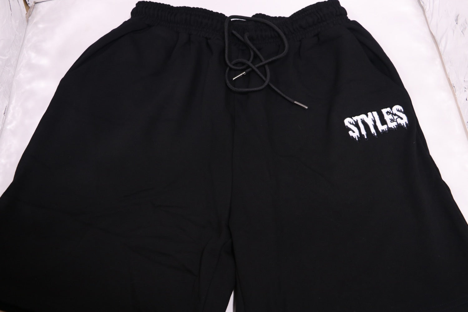Black Embroidered Shorts image 3