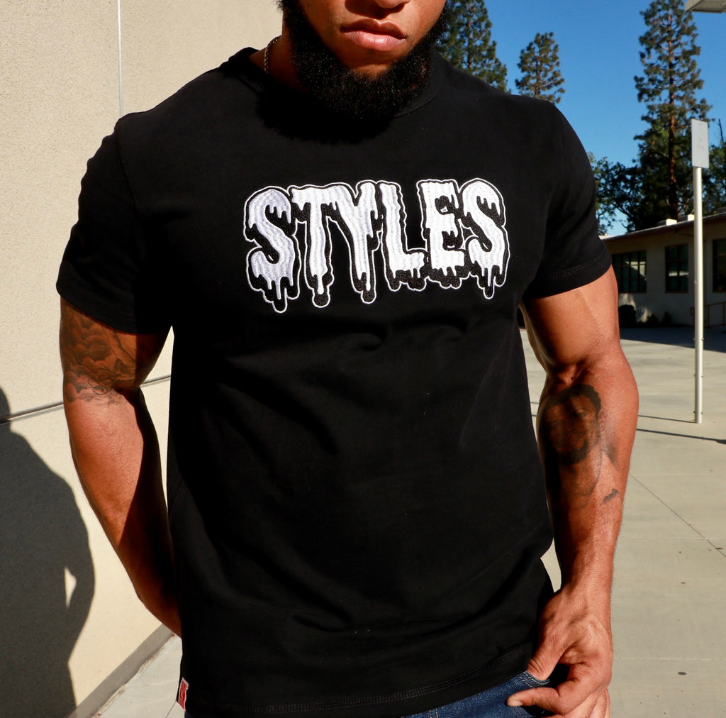 Black Embroidered  T-shirt image 4