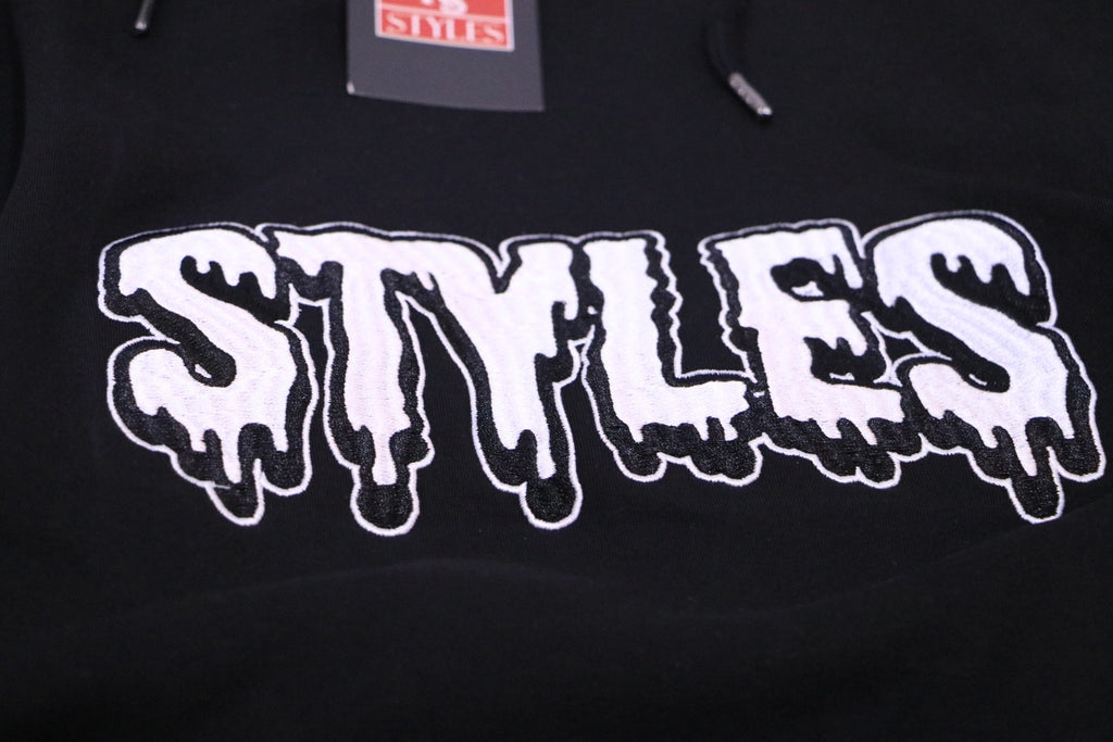 Black Embroidered  Hoodie image 8
