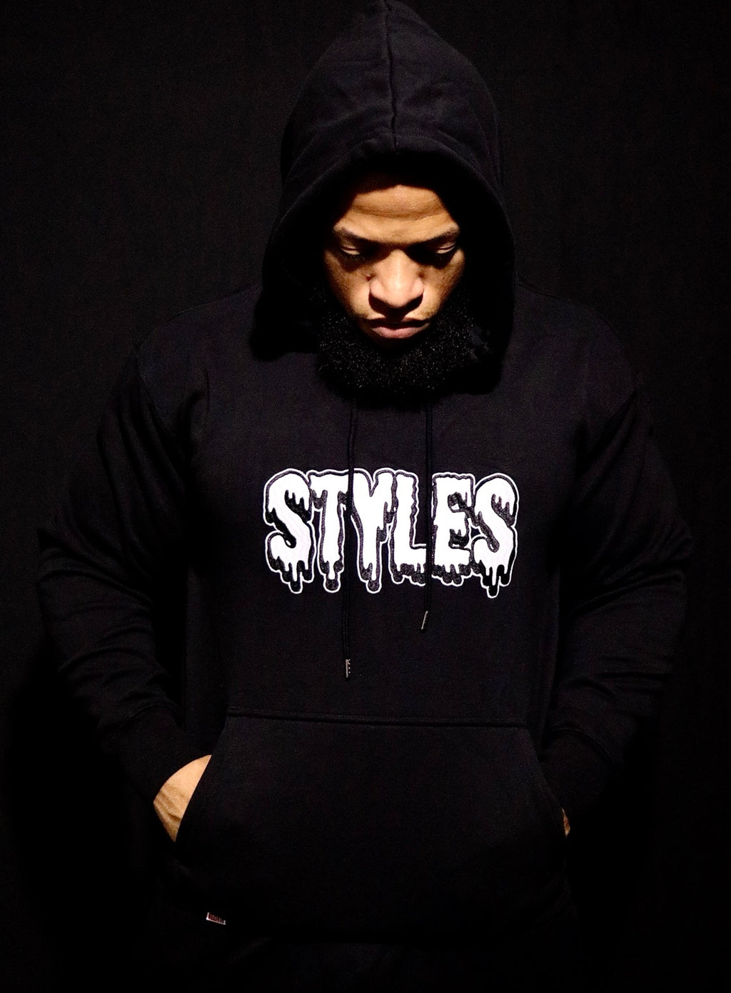 Black Embroidered  Hoodie image 0
