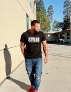 Black Embroidered  T-shirt image 3