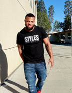 Black Embroidered  T-shirt image 1
