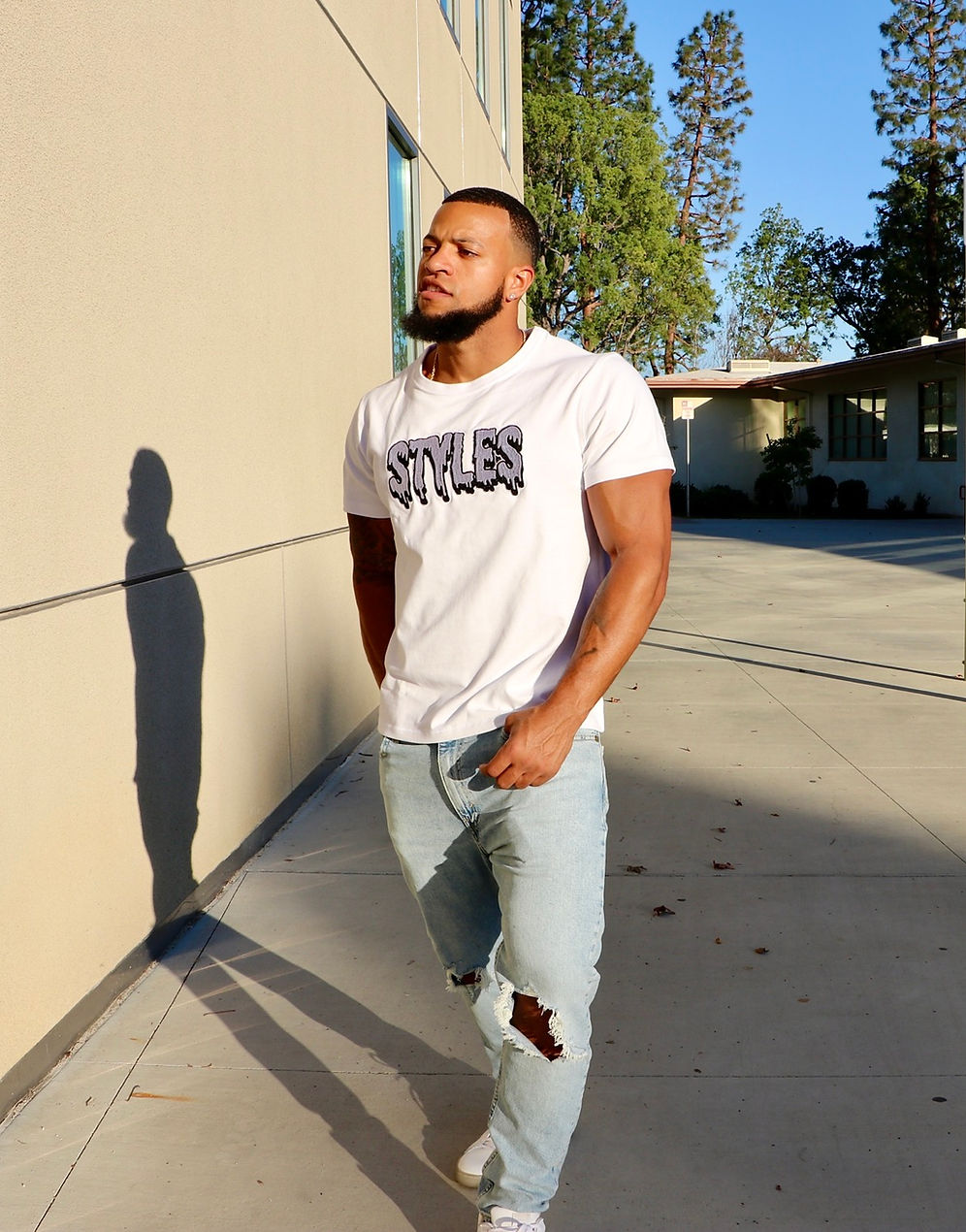 White Embroidered T-shirt