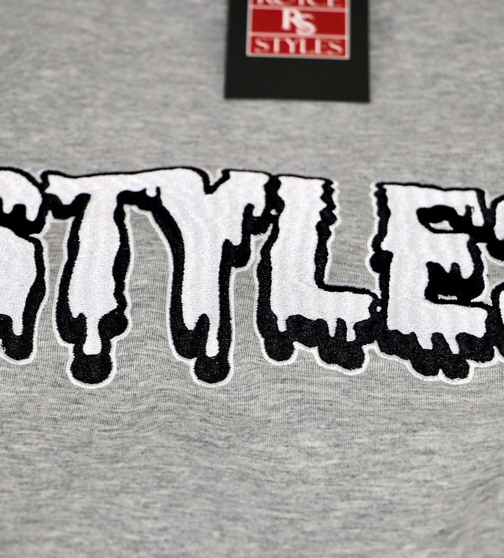 Gray Embroidered Crewneck