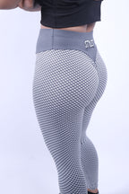 Gray Embroidered Leggings