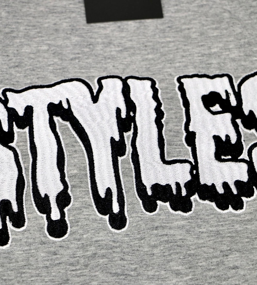 Gray Embroidered Crewneck