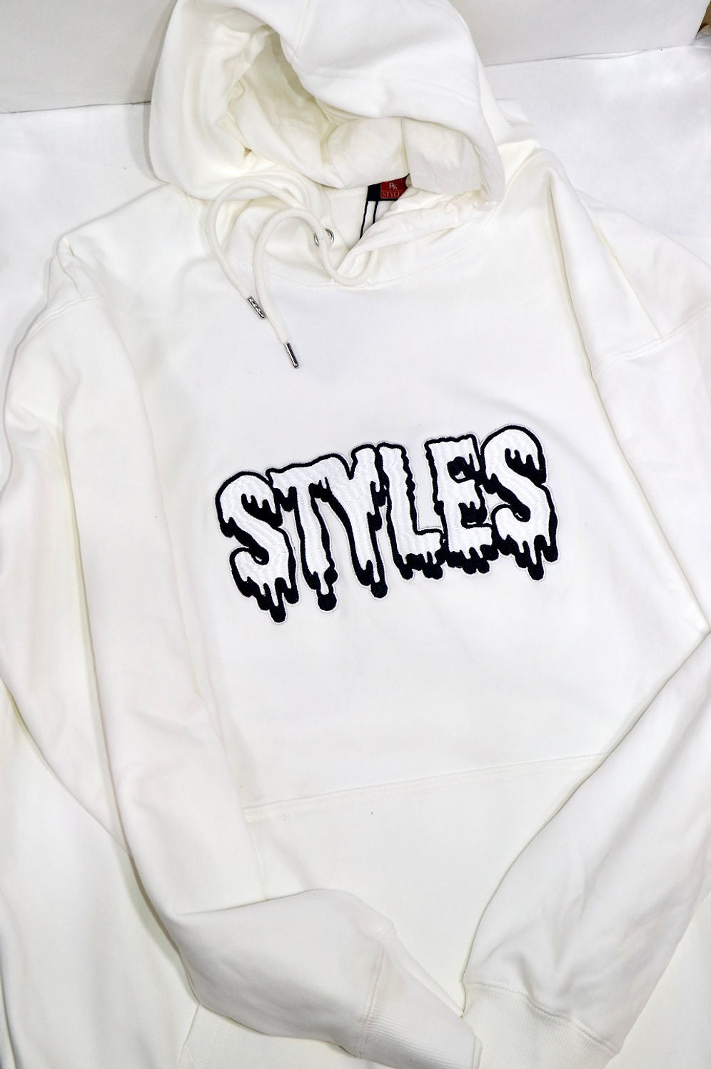 White Embroidered Hoodie