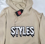 Cream Embroidered Hoodie