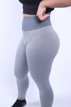 Gray Embroidered Leggings