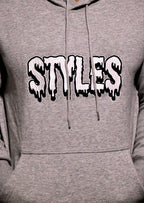 Gray Embroidered Hoodie