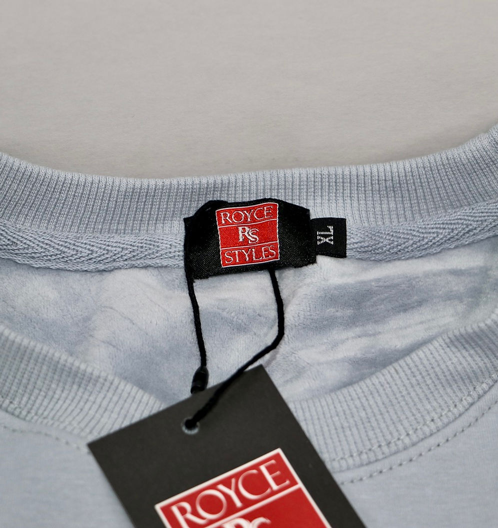 Light Blue Embroidered Crewneck