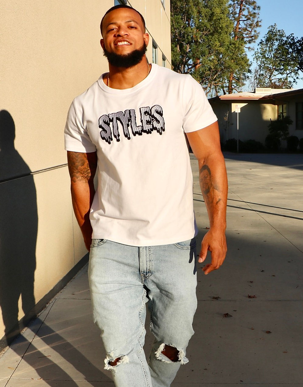 White Embroidered T-shirt