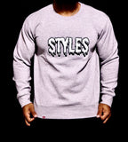 Gray Embroidered Crewneck