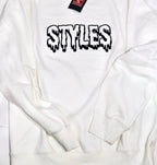 White Embroidered Crewneck