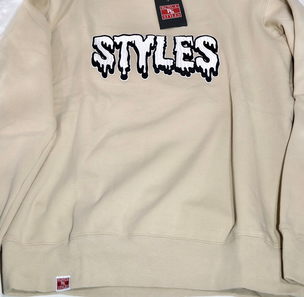 Cream Embroidered Crewneck