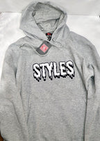 Gray Embroidered Hoodie