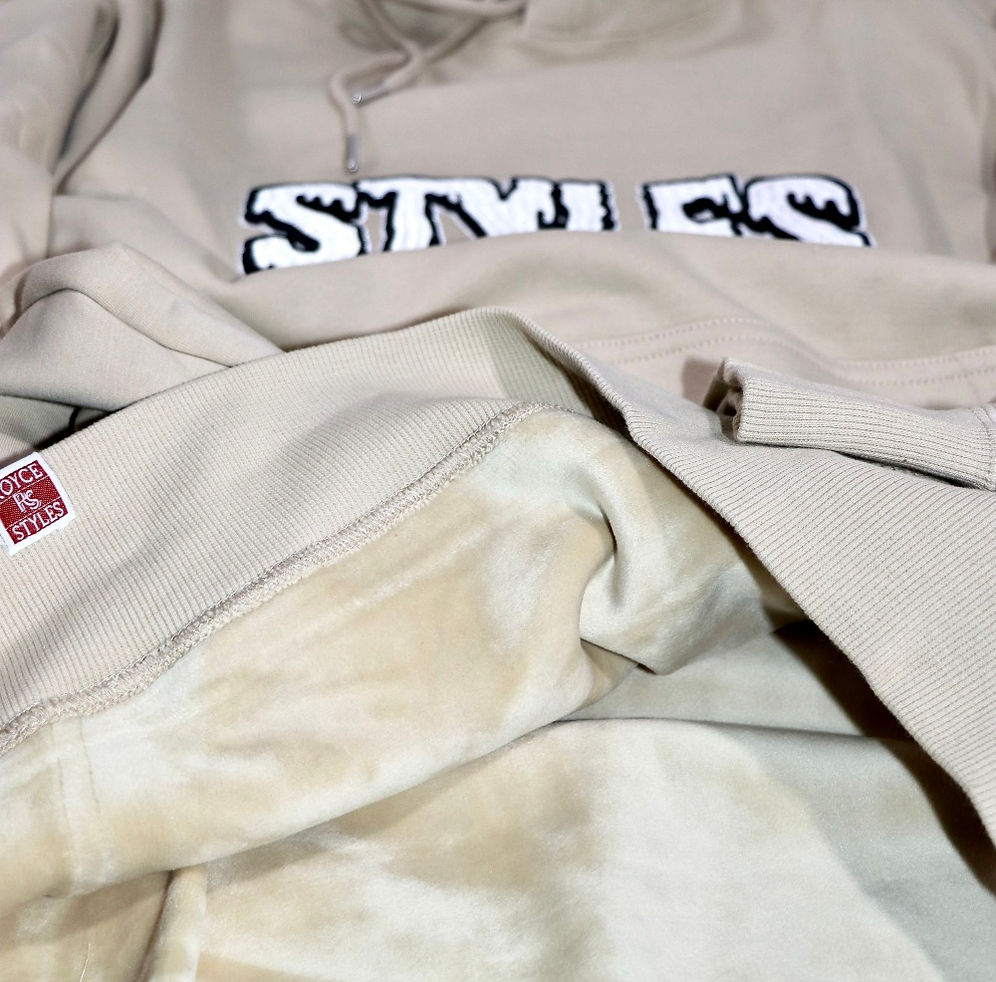 Cream Embroidered Hoodie