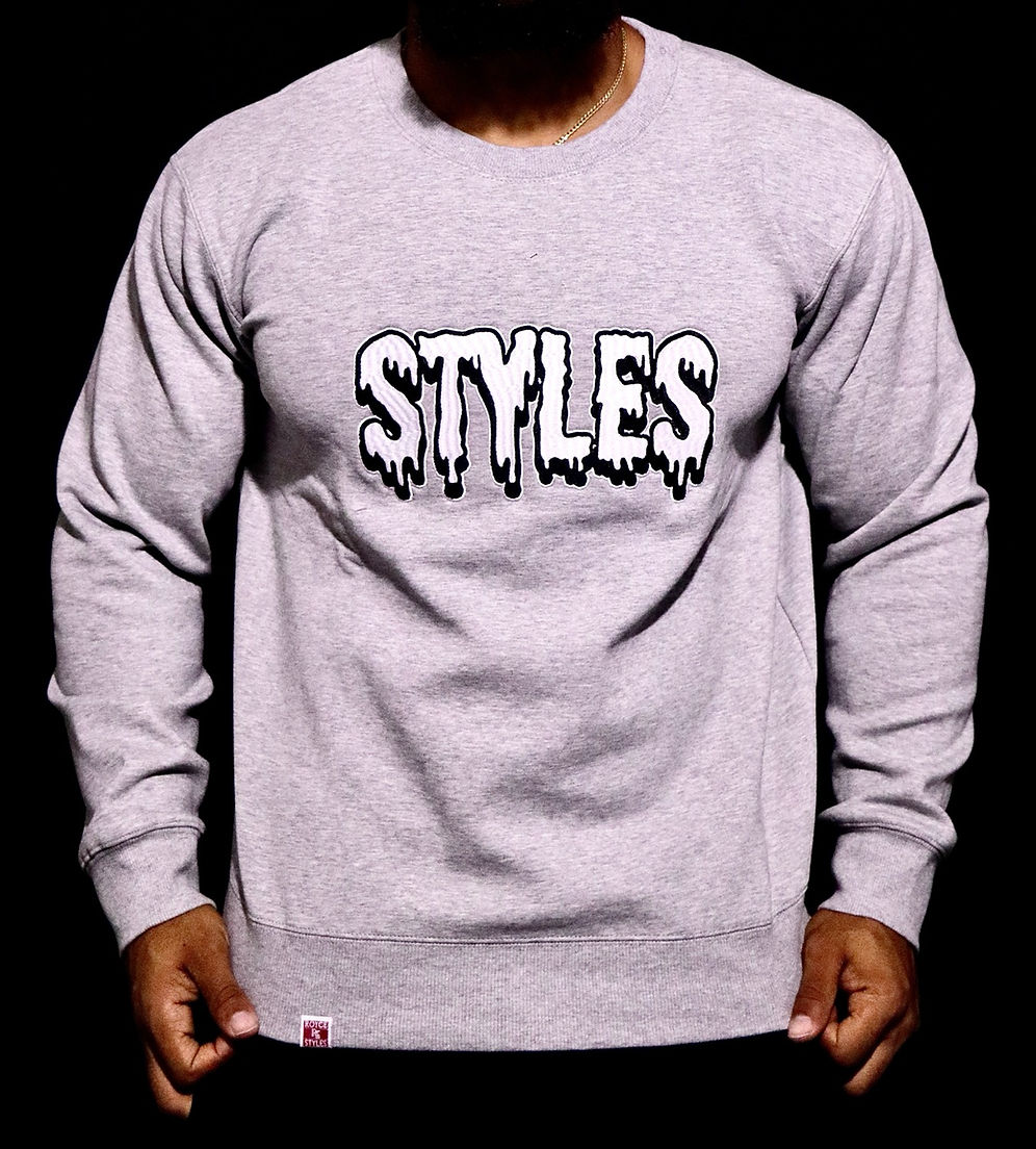 Gray Embroidered Crewneck