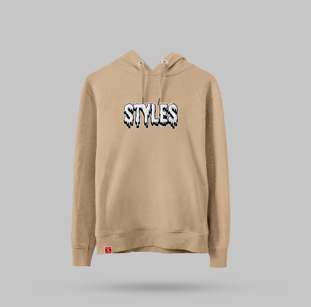Cream Embroidered Hoodie