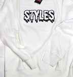 White Embroidered Crewneck