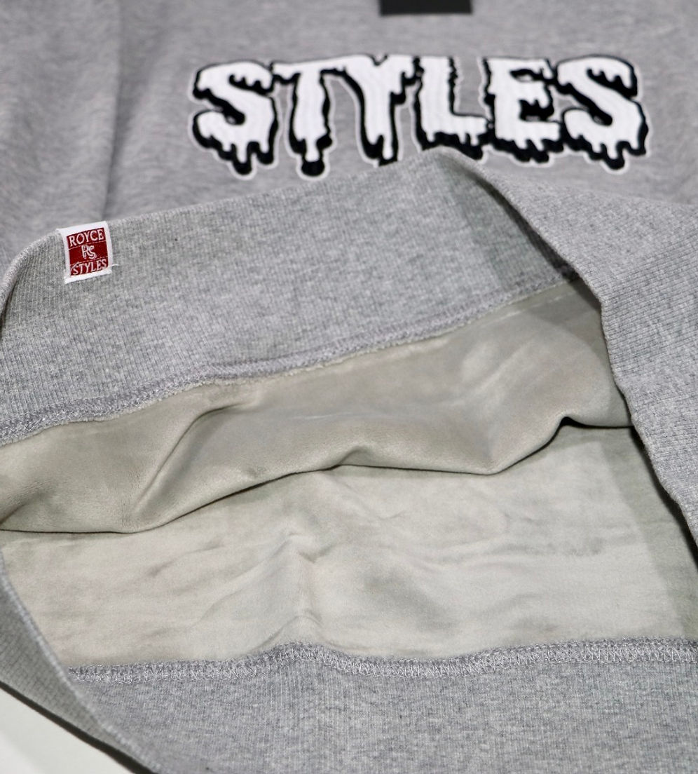 Gray Embroidered Crewneck
