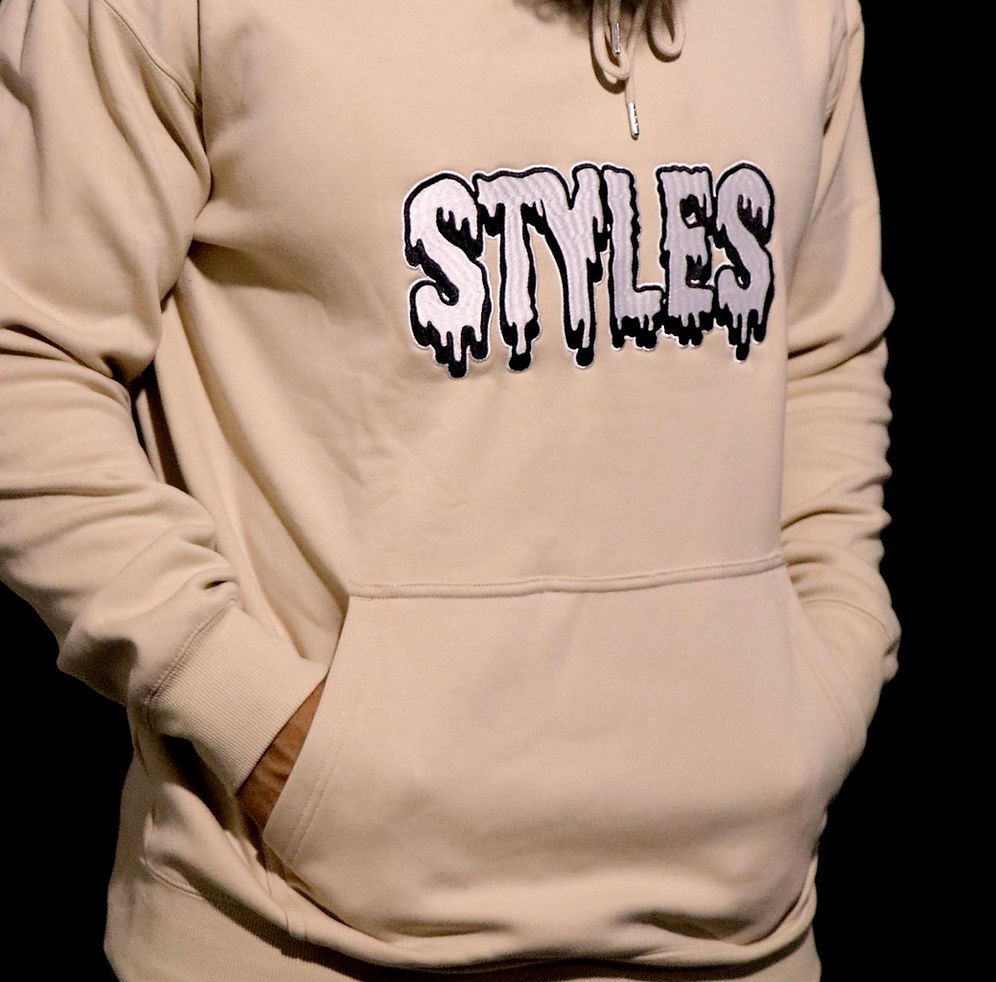 Cream Embroidered Hoodie