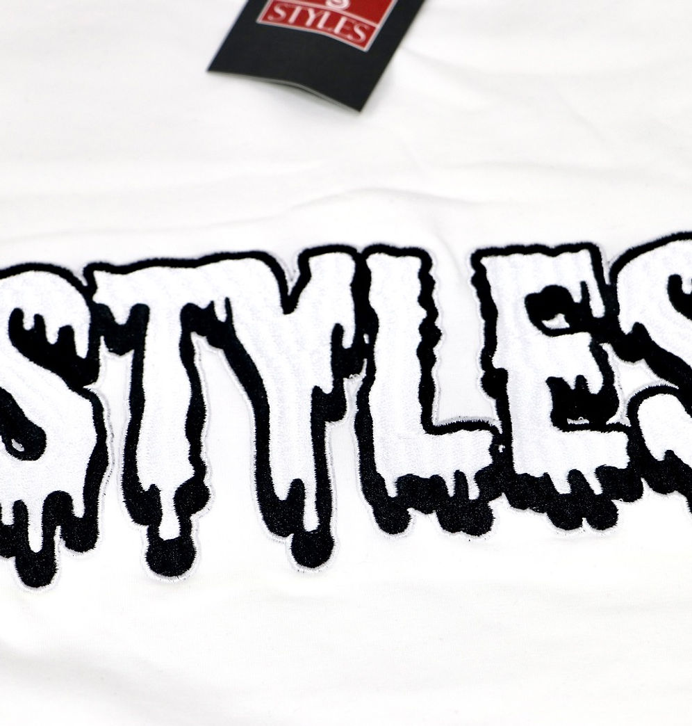 White Embroidered Crewneck