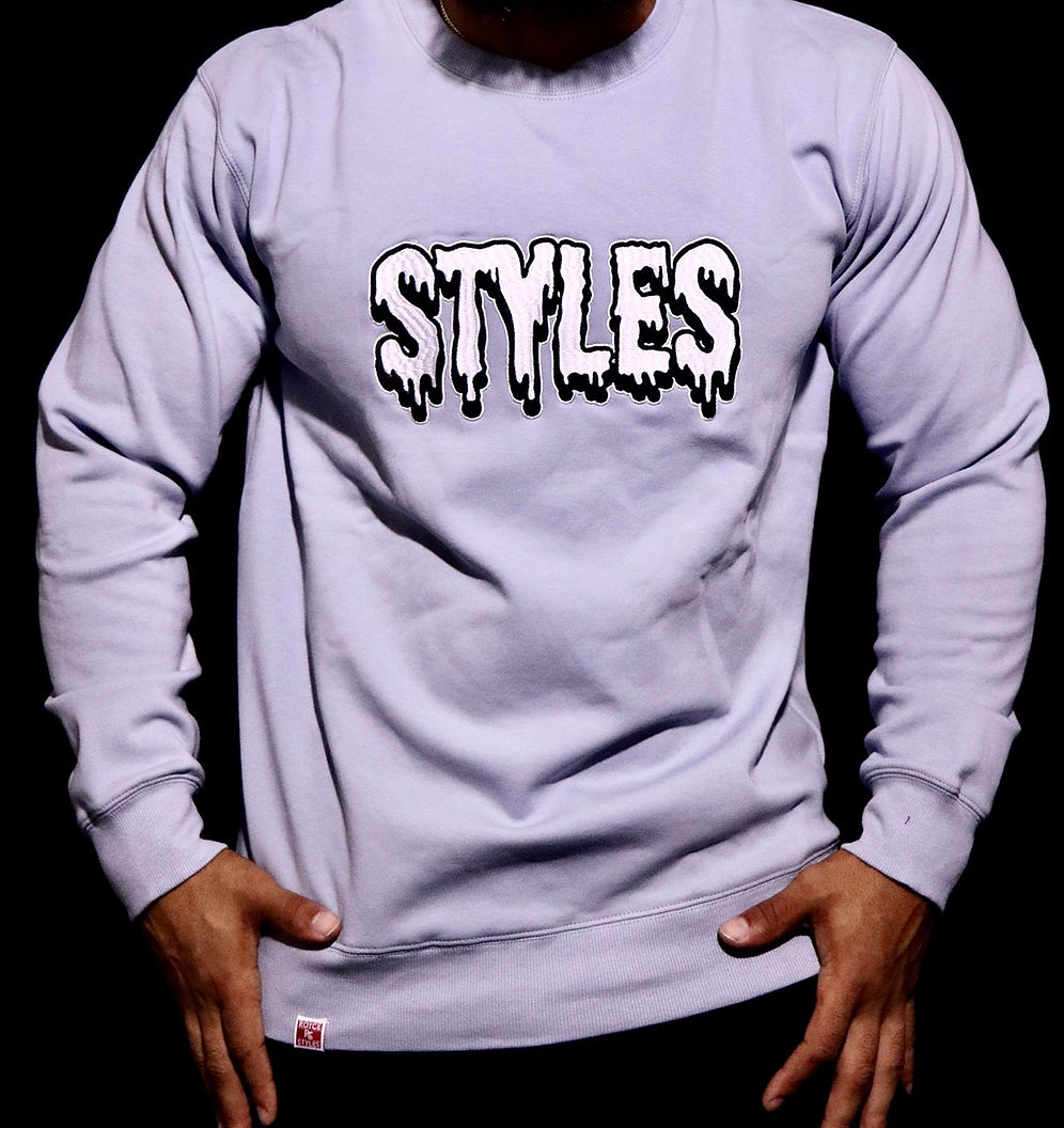 Light Blue Embroidered Crewneck