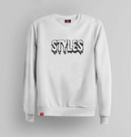 White Embroidered Crewneck